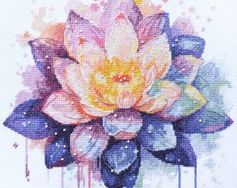 Kit punto croce Shining Lotus Abris Art Set ricamo a mano