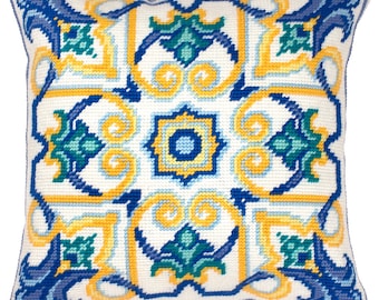 Funda de cojín para tapicería de medio punto, Lienzo impreso "Colores de Otoño"