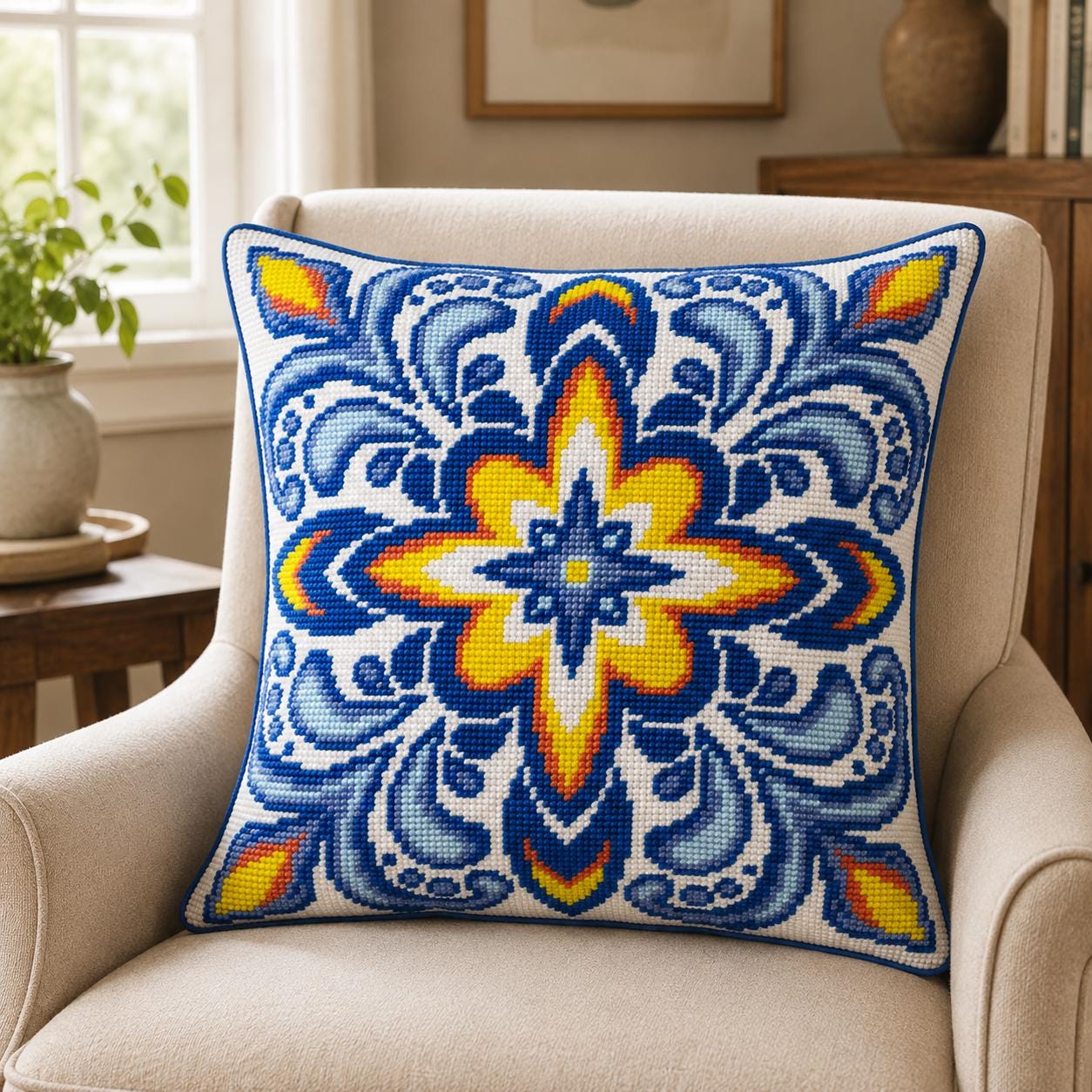 Half-stitch Pillow Needlepoint Kit DIY 