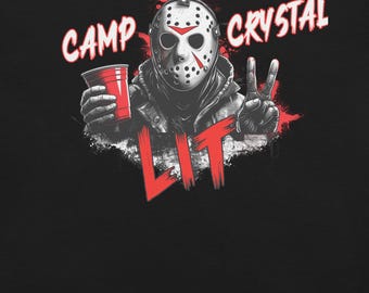 Jason Voorhees Camp Crystal Lit Friday the 13th Party T-Shirt