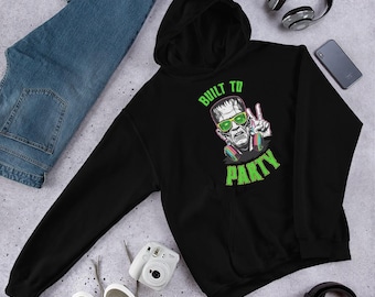Frankenstein Monster Built to Party Rave Hoodie