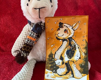 Weirdcore Upcycled Scentsy Alpaca Plush