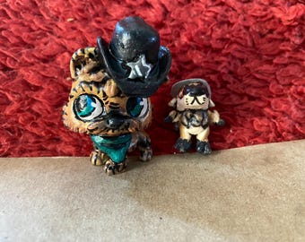 Upcycled Toy LPS Cowboy Figurine Set