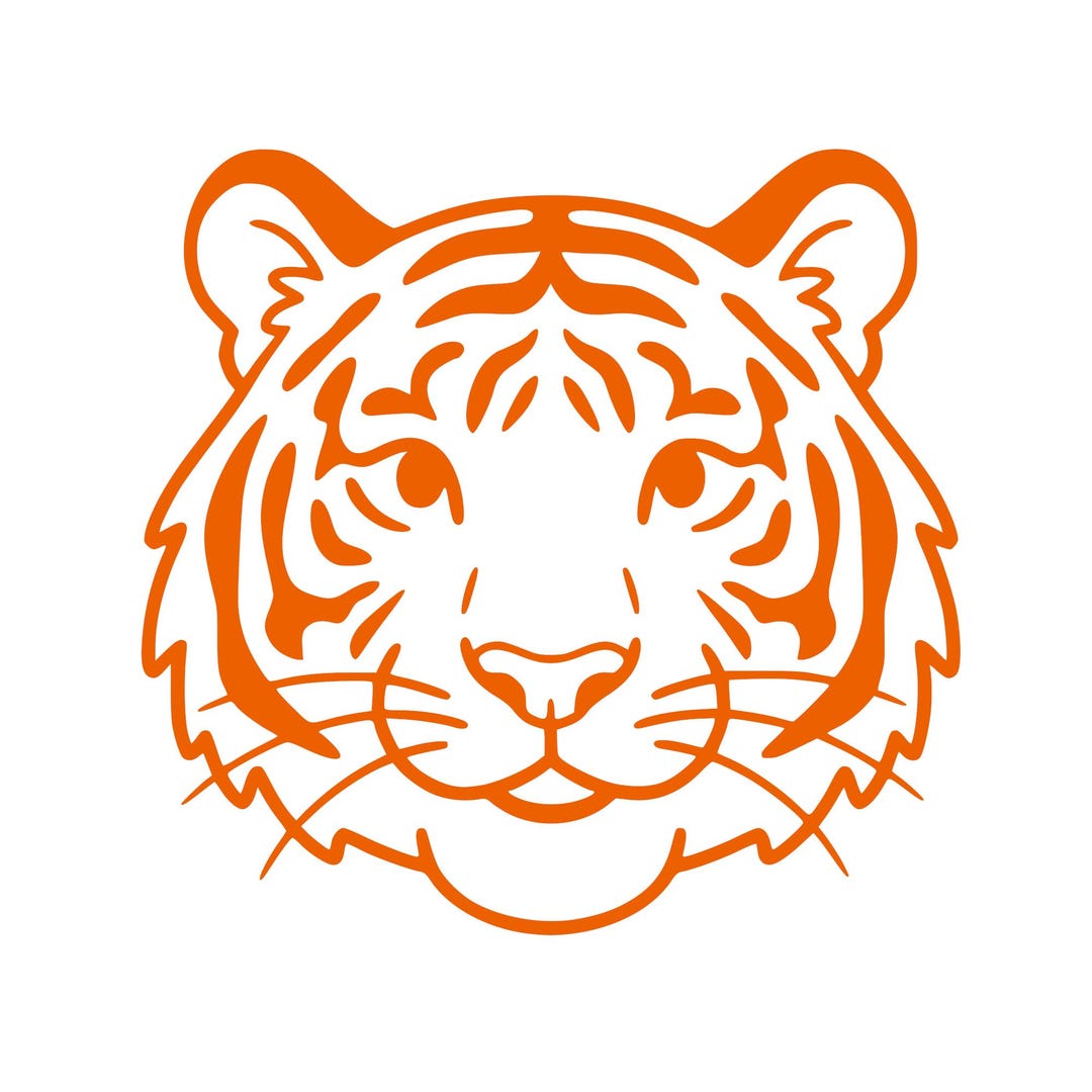 Tigger Vector File Simple Tiger Head Svg, Tiger Vector File, Cricut Animal Designs ...