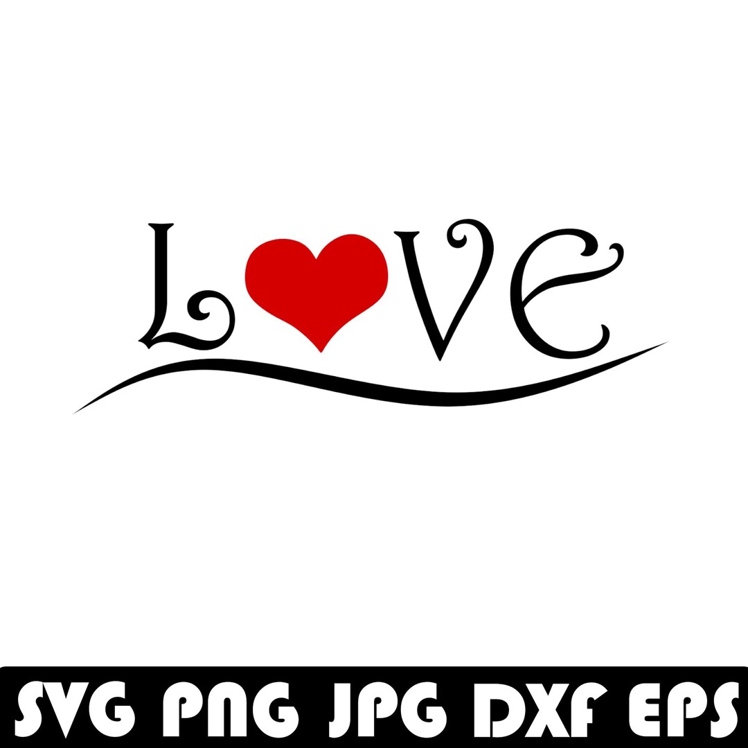 Love Svg Png Design, Love With Red Heart Svg, Trendy Valentine Tshirt ...