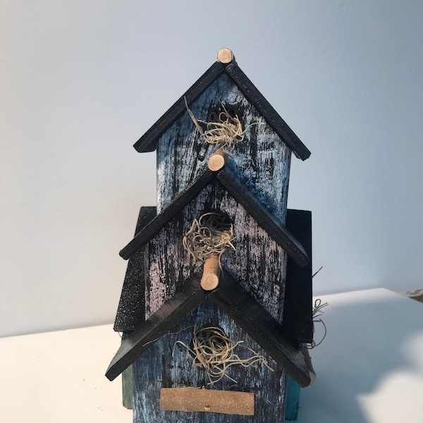 Birdhouse Condo, Decorative, hand crafted at Grandpa Sniffwhiskers Birdhouse Factory