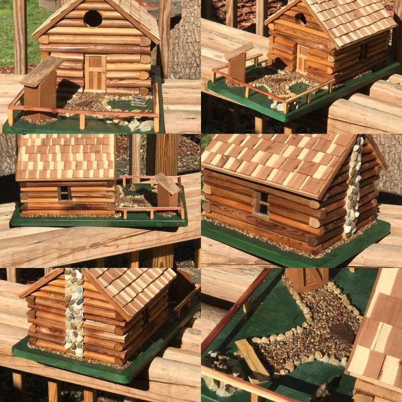 Abe Lincoln Log Cabin aged cedar handmade cedar shingles ...