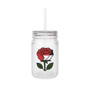 Drinking glass Palestine Rose elegant glass with rose motif gift idea for rose lovers stylish table decoration & kitchen