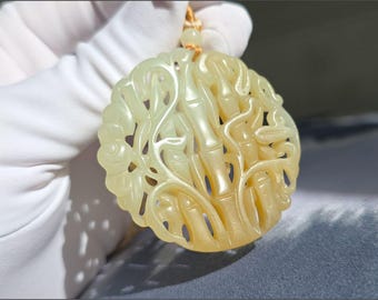 Certified Natural Blue Nephrite Jade Wu Shi Pai Pendant, 天然收藏
