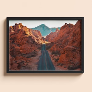 Valley of Fire Photography Landscape Print: Nevada Desert Red Rocks Wall Art