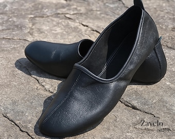 Handmade Genuine Leather Tawaf Slippers for Men & Women  Comfortable Home Shoes, Soft Indoor shoes