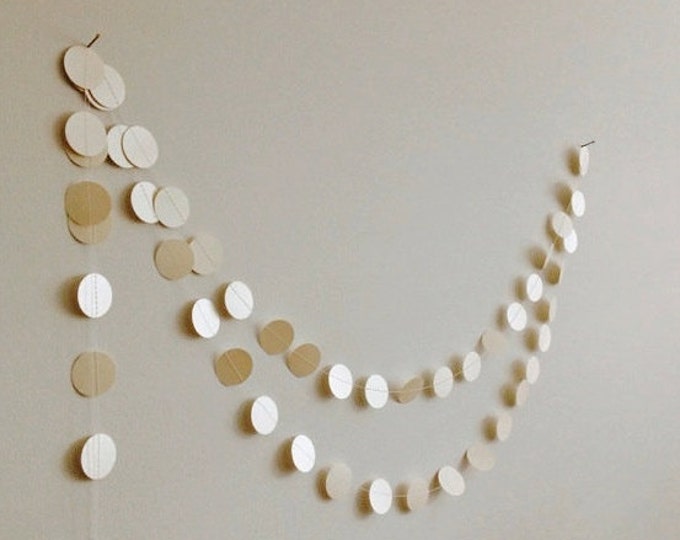 Toasted Marshmallow, Winter Paper Garland, Christmas Decor, Trim the