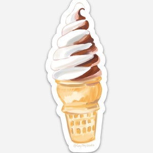 Soft servieren Eis Kegel Aufkleber, Sommer Spaß, Laptop und Wasserflasche Dekoration
