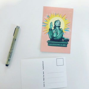 Mulheres irritadas mudarão o mundo, direitos das mulheres, pró-escolha, vote, cartão postal 4x6, pronto para enviar