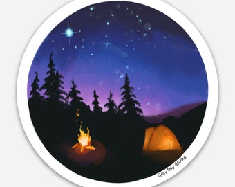 Night Sky sticker, by Abigail Gray Swartz