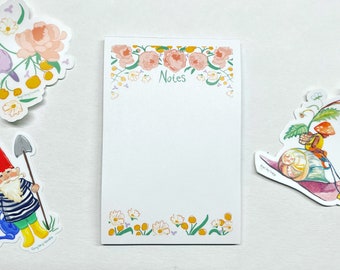 Peonies in Bloom notepad, 4x6, 50 sheets