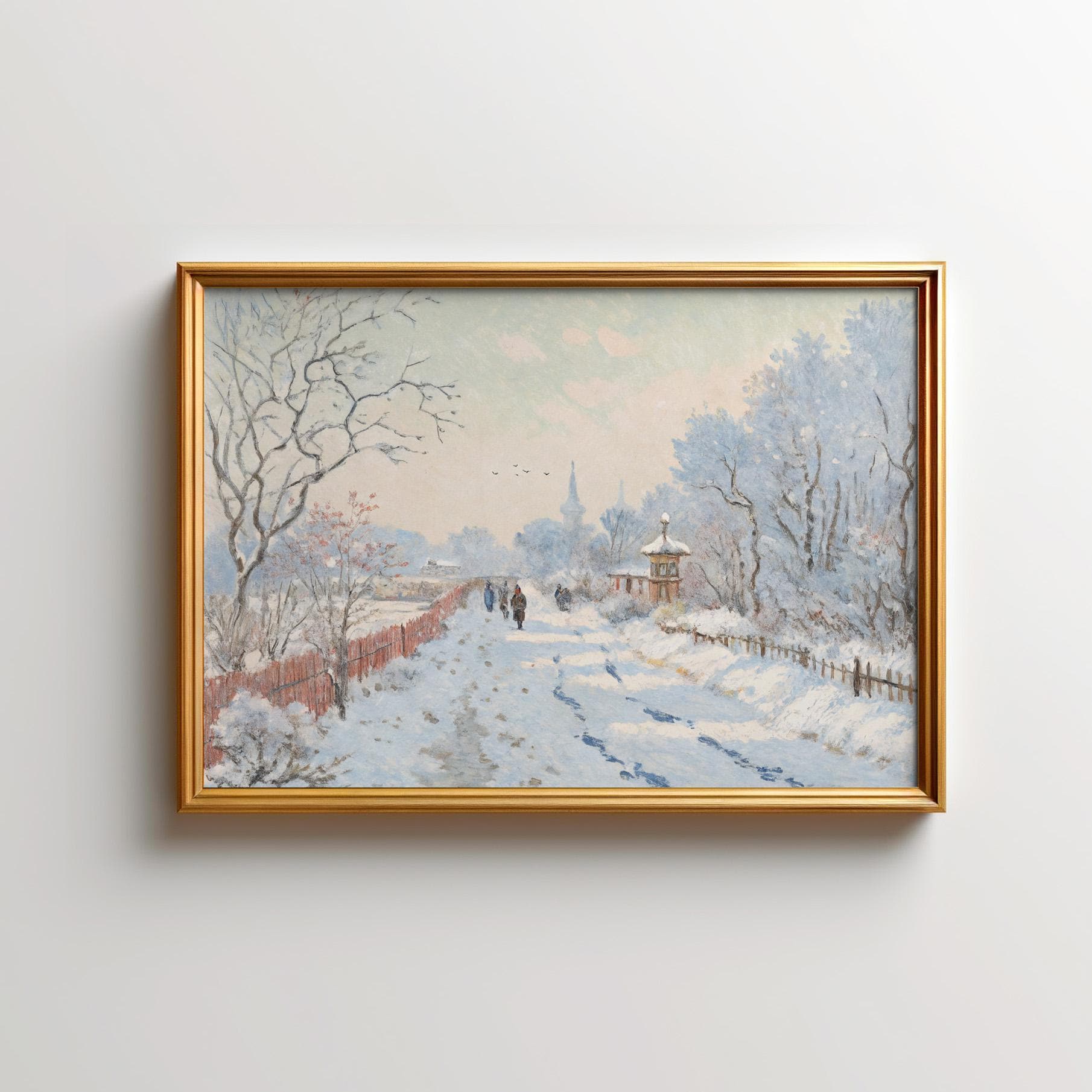 雪 絵画 アートフォト 絵画 雪の小道1 高橋真澄 インテリア 額入り