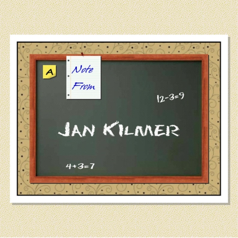 Personalized Note Cards Great Gift For A Teacher 10 Folded So Cute