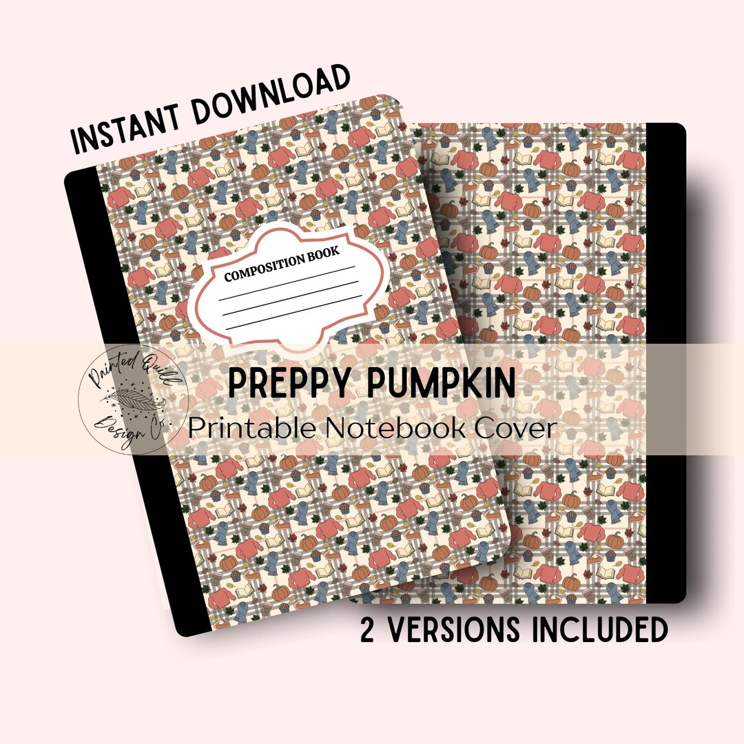 Printable Composition Notebook Cover || Back to School || Custom ...