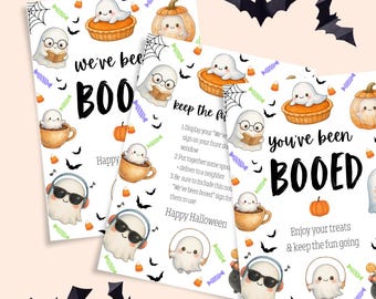 You’ve Been Booed Printable Halloween Boo Kit Sign Neighborhood or Office Gift Exchange Game Boo Basket Tags Instant Digital Download