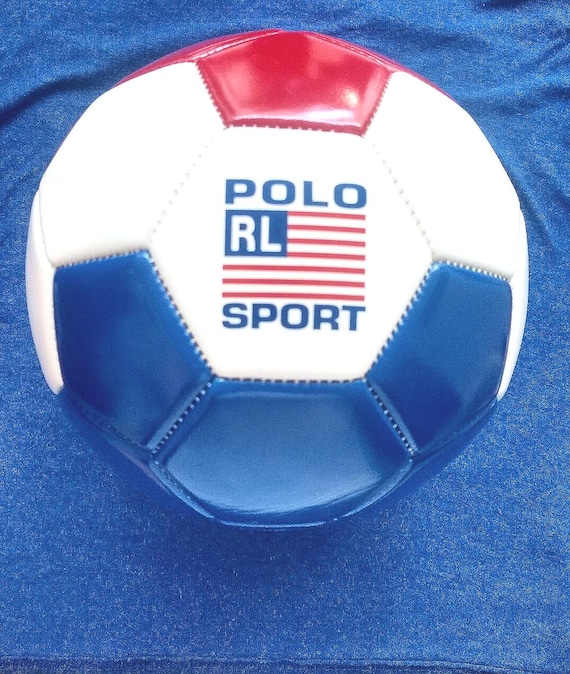 Vintage Rawlings Ralph Lauren Polo Sport Promo Leather Soccer Ball