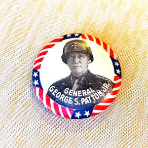 Bottone del generale George S. Patton, raro cimelio d'epoca della Seconda Guerra Mondiale