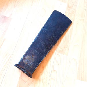 Splitting Wedge | Huge 14" 8 Lb Heavy Duty Felling Iron | Vintage Heat Treated Log Splitter | Antique Logging Artifact Steampunk Tool Gift