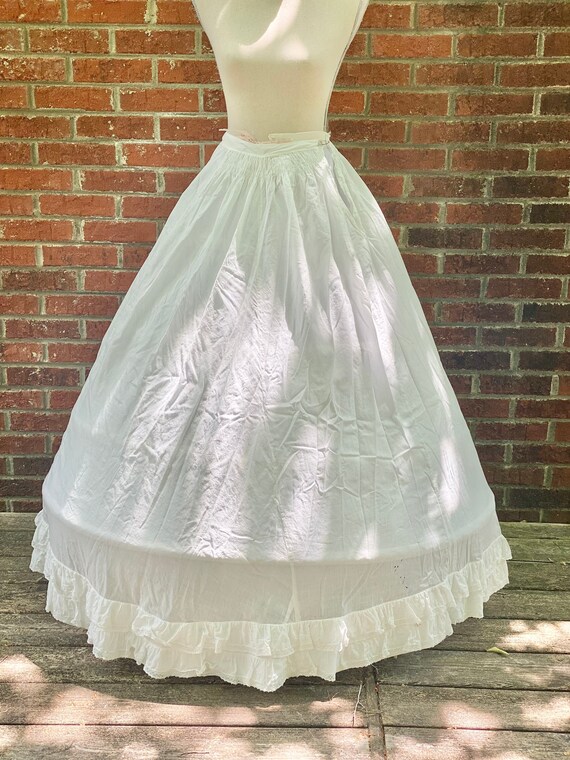 Rare Antique Victorian Civil War Era Petticoat ho… - image 2