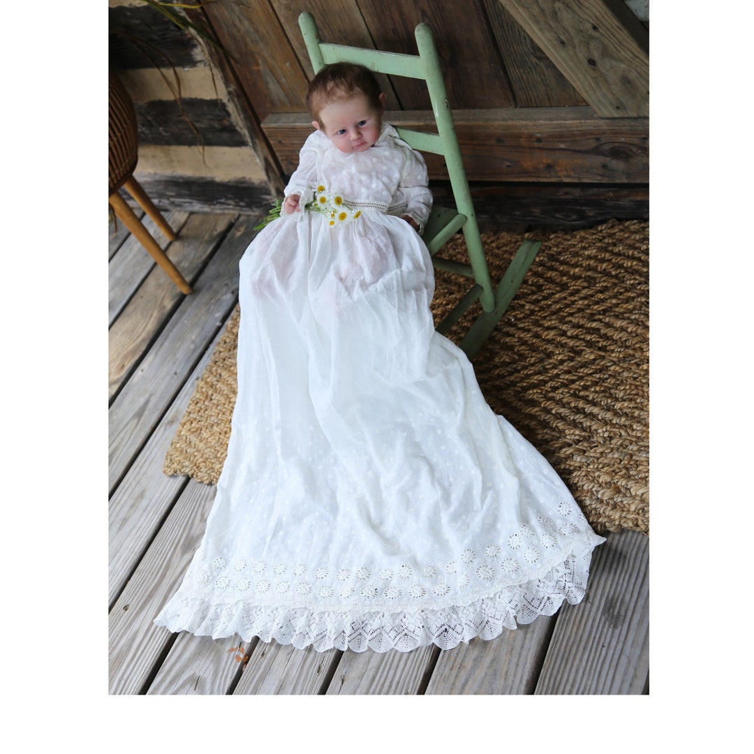 Vintage Victorian Embroidered Christening Gown main image 0