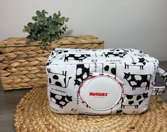 Cow Diaper & Wipe Pouch | Stroller Bag | Functional Baby Gift | On-the-Go Mom
