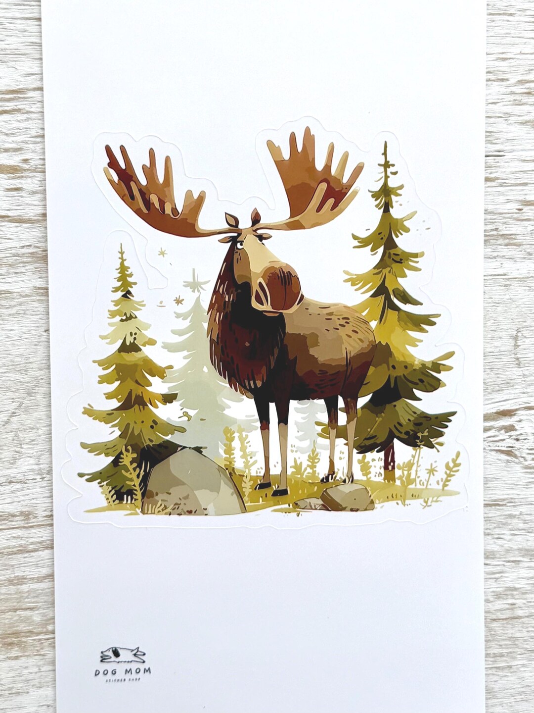 Moose Sticker ,waterproof Laminated, Woodland Forest Decal, Large 4