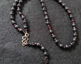 Goth Rosary - Witchy, Pentagram, Snake, Goth Jewelry