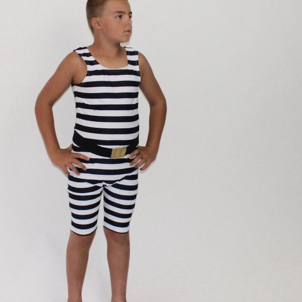 Vintage Strongman Costume For Boys – Carnival Muscle Man Outfit With Tattoo Shirt - View #14