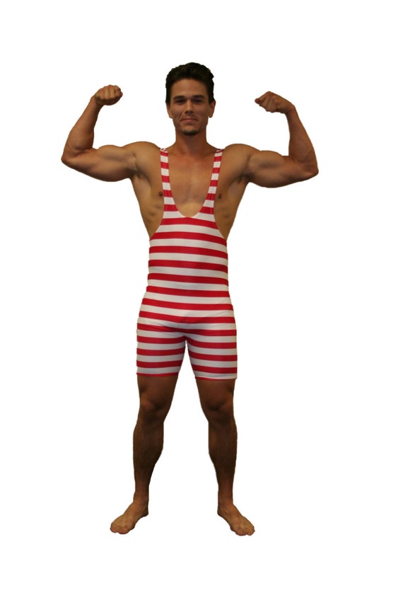 Strongman Costume Mens Double Strap Wrestling Singlet Etsy