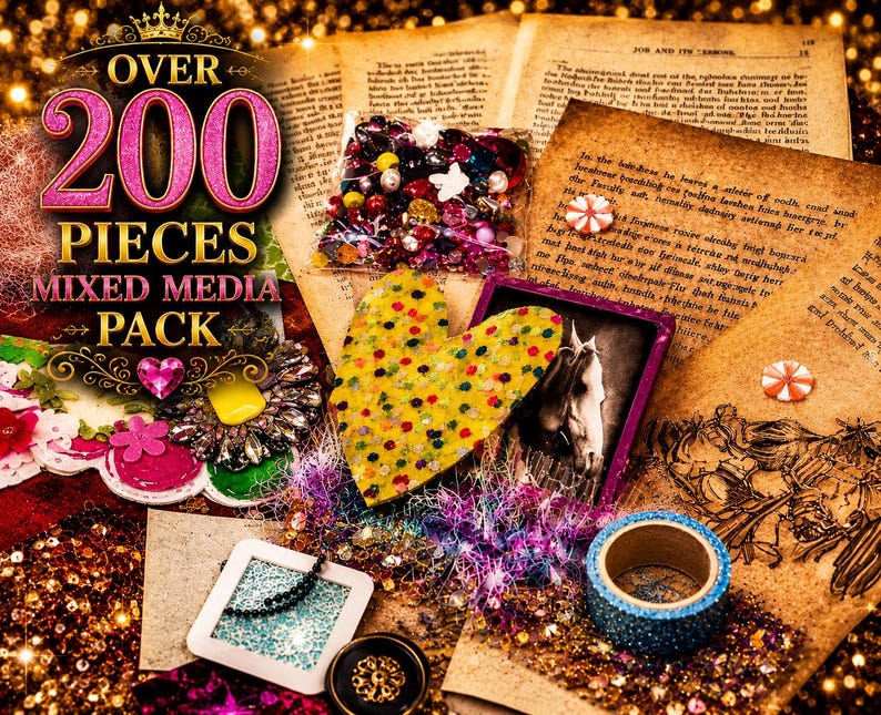 Vintage Inspiration Junk Journal Kit Large | Altered Art & Mixed Media ...