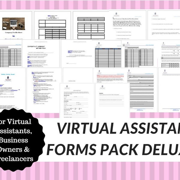 Virtual Assistant Forms Freelancer Business Owner forms Independent Contractor Confidentiality Agreement Trending Now Forms Package VA