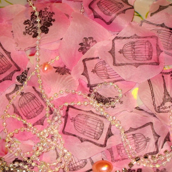 Parisian Pink Perfect rOSE Petals - Paris, Petals, scented, french, Asian bird, Eiffel Tower, Bird Cage, Embellishments, Scent