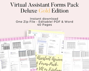 Virtual Assistant Forms Freelancer Business Owner forms Independent Contractor Confidentiality Agreement Trending Now Forms Package VA Gold