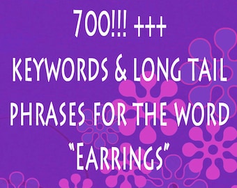 700+ Earring Keywords: SEO Help (PDF Download) Canada