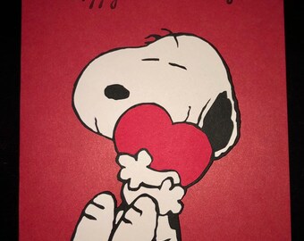 Peanuts dog Valentine's day card
