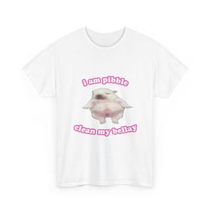 Pink Pibble T Shirt | Dog Meme Tee | Baby French Bulldog | Brainrot | Gen Z Meme | Silly Cute Shirt | Unisex Heavy Cotton Tee