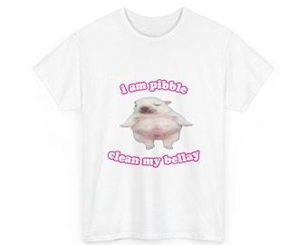 Pink Pibble T Shirt | Dog Meme Tee | Baby French Bulldog | Brainrot | Gen Z Meme | Silly Cute Shirt | Unisex Heavy Cotton Tee