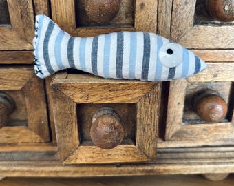 Blythe ~ Primitive Fish toy ~ Fish plushie ~ Nautical ~ Handmade