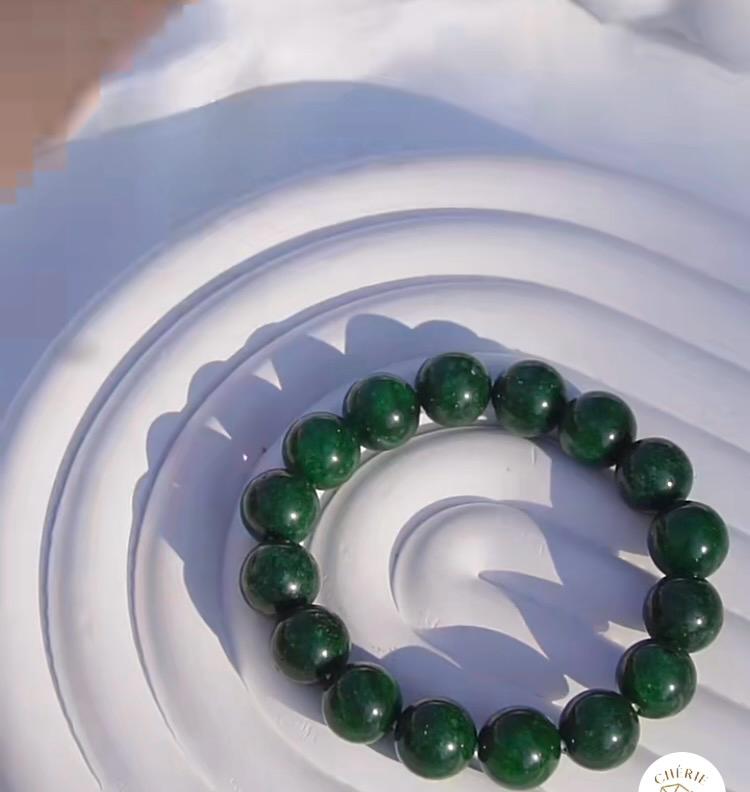 Ciondolo Portafortuna In Giada Verde Naturale Vintage - Forma Ciambella