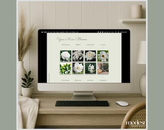 Presentationsmall för bröllopsflorist – Redigerbar Google Slides Mood Board och prissättning