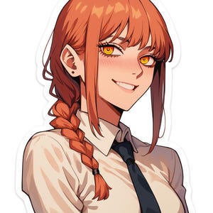 Makima Inspired Anime Sticker