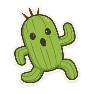 Cactuar Sticker: Final Fantasy Vinyl Decal for Gamers