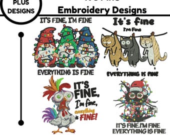 Ses beaux motifs de broderie machine Tout est beau à broder I'm fine Broderie It's Fine I'm Fine Broderie