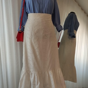 Handmade Boho Skirt Flowy SummerCustom Handmade Clothing Vintage-Cottagecore Style Custom Made Skirt Made to Order Eco-Friendly Cotton Skirt