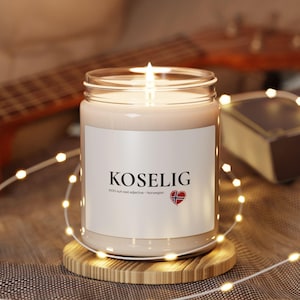 Koselig Scented Candle Scandinavian Decor Hygge Gift for Women Norwegian American Nordic decor Norway candle Norwegian heritage Norway